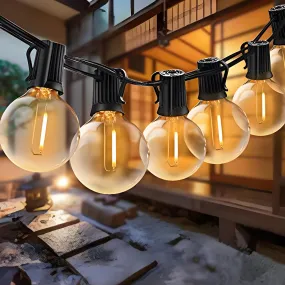 Outdoor String Lights, Connectable 32FT 30 3 Bulbs G40 Globe Led String Lights, IP65 Waterproof Outdoor Patio String Lights Plug in for Backyard Porch Garden Bistro Gazebo Cafe Deck Wedding Party