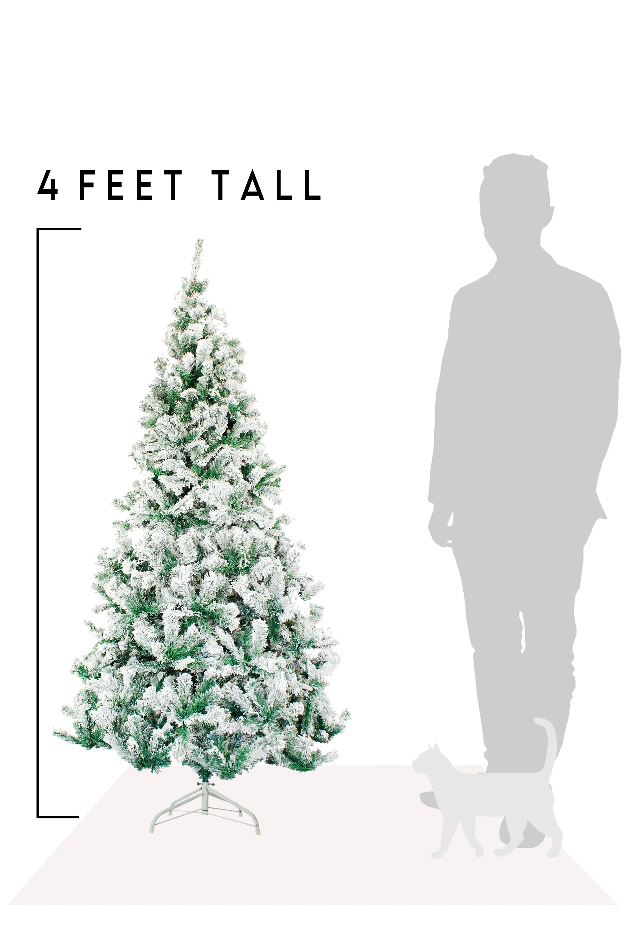 Perfect Holiday 4ft-7ft Snow Flocked Christmas Tree