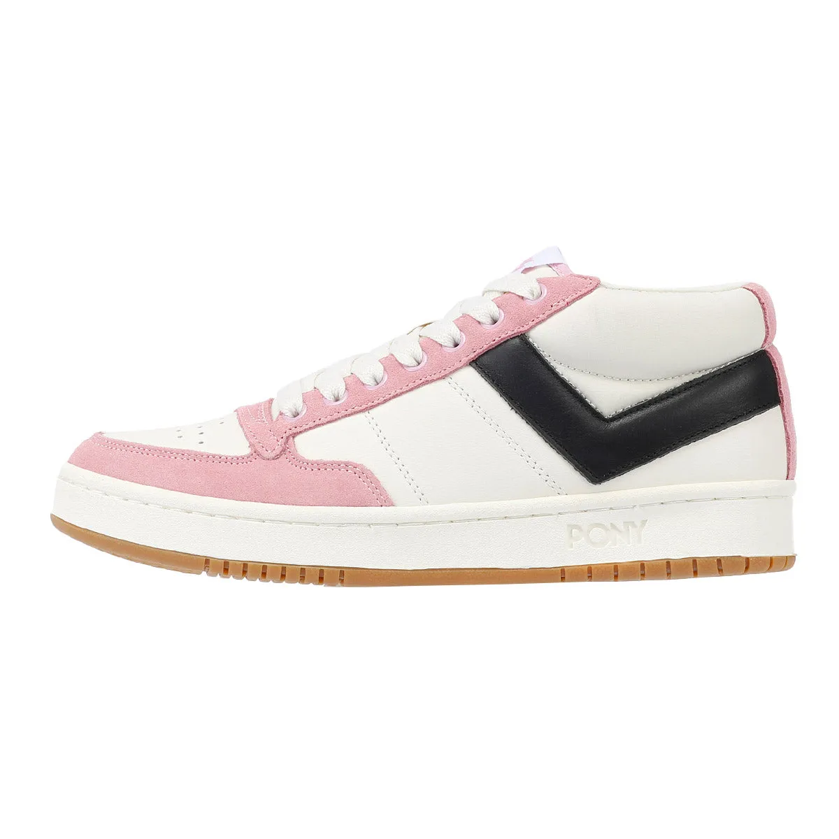 Pony #1 Low Pink/White Trainers