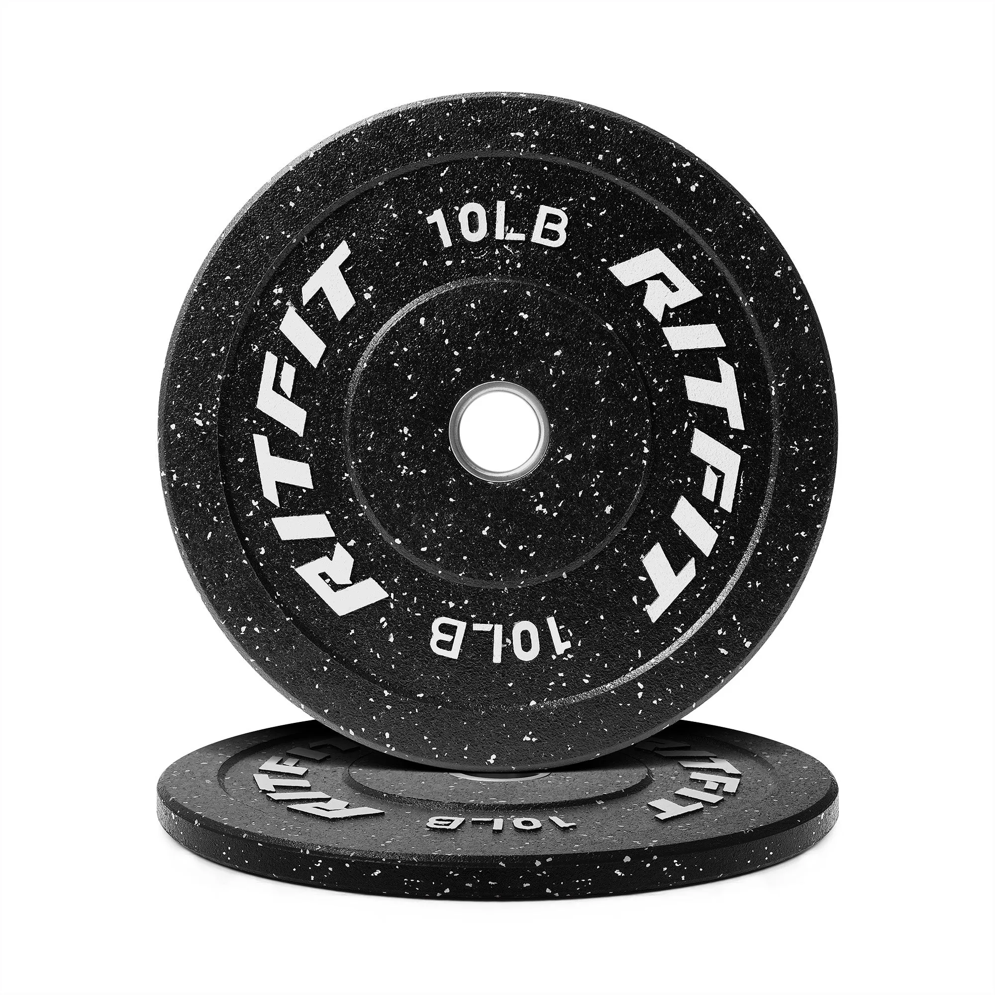 RitFit Fleck Bumper Plates 2-Inch Olympic Rubber Weight Plates