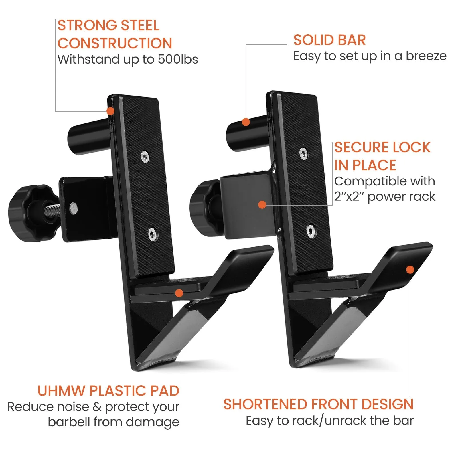 RitFit J-HOOKS Rack Attachments for 2" X 2” Racks