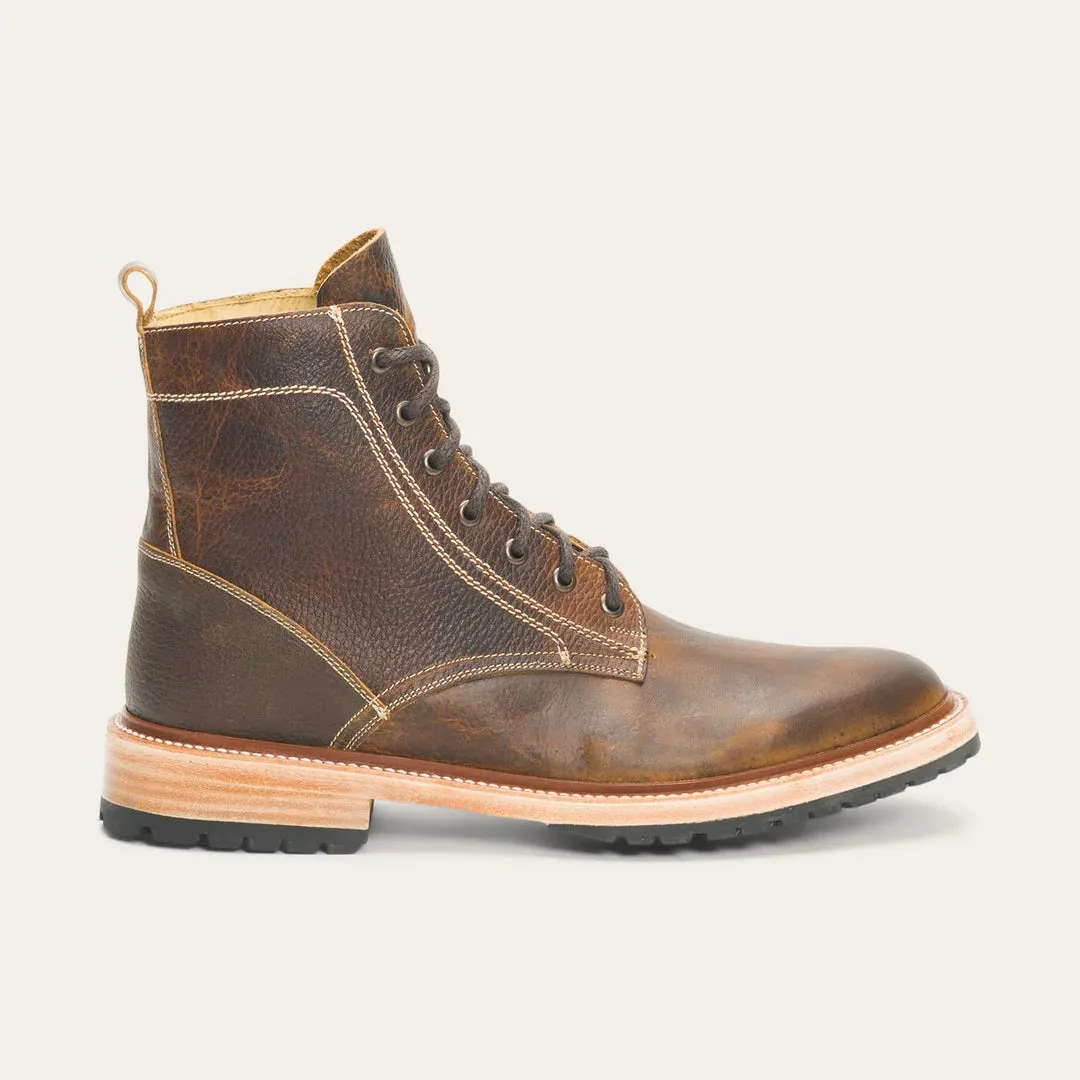 STETSON CHUKKA BROWN CASUAL LACE UP BOOTS