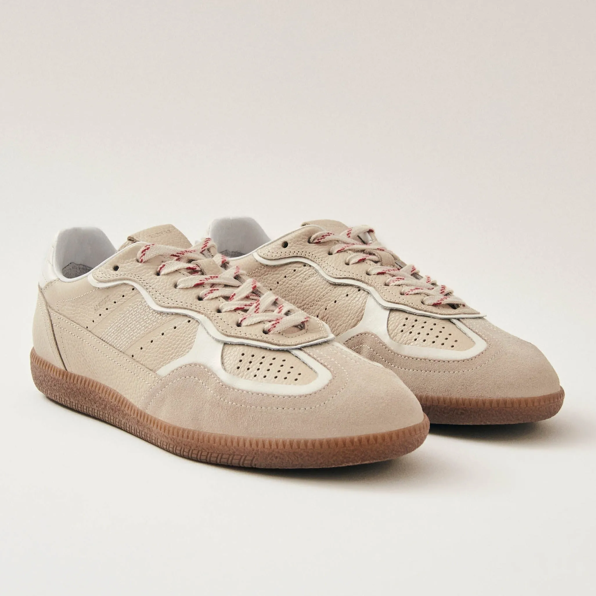 Tb.490 Rife Grain Cream Leather Sneakers