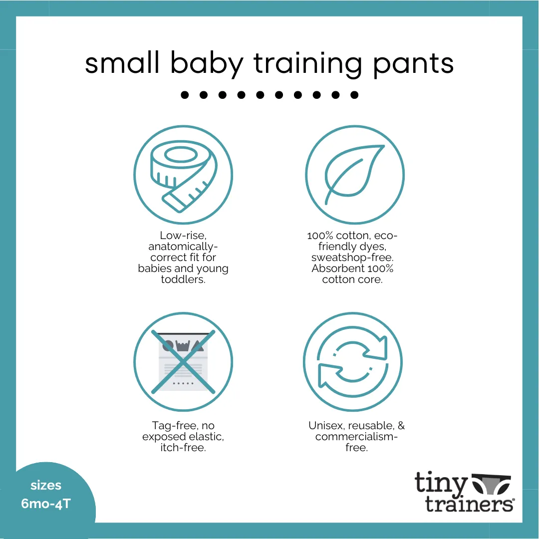 Tiny Trainers ROOMIER small cotton training pants - 3-pack