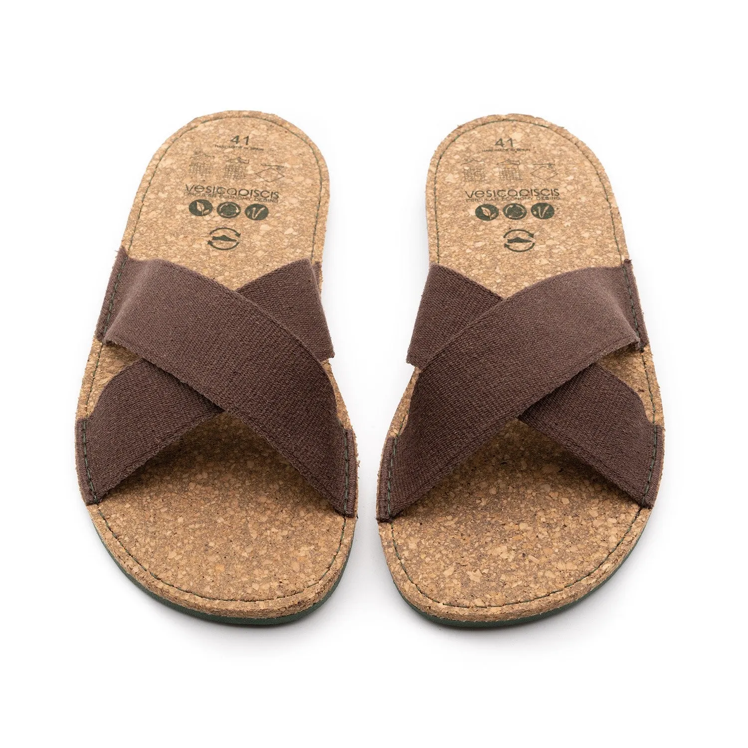 Vegan sandal brown SRI006