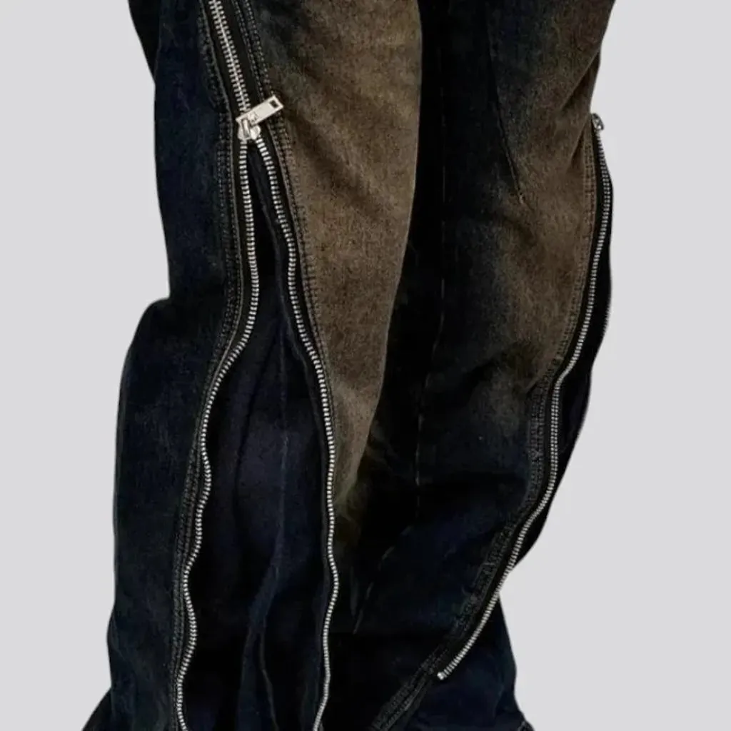 Vintage dark wash baggy jeans for men