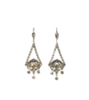 Vintage Inspired Earrings with Crystal Drops