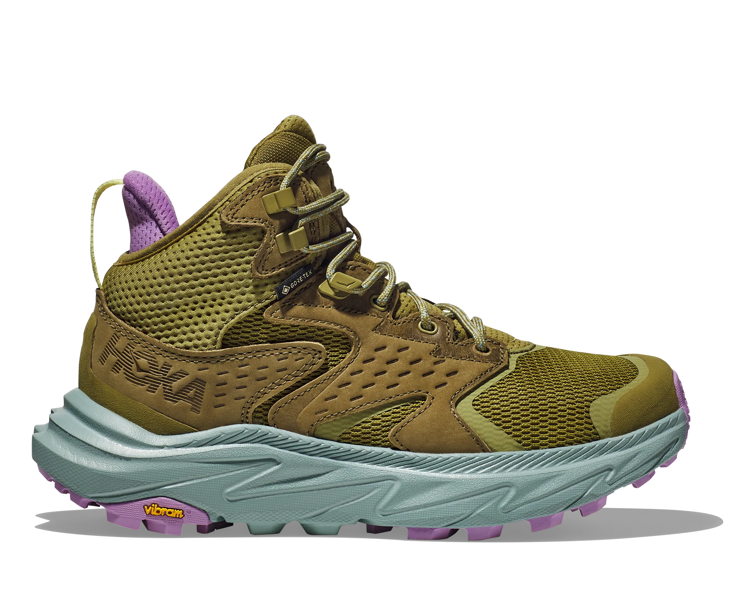 Women's Hoka Anacapa 2 Mid GTX Color: Green Moss / Agave