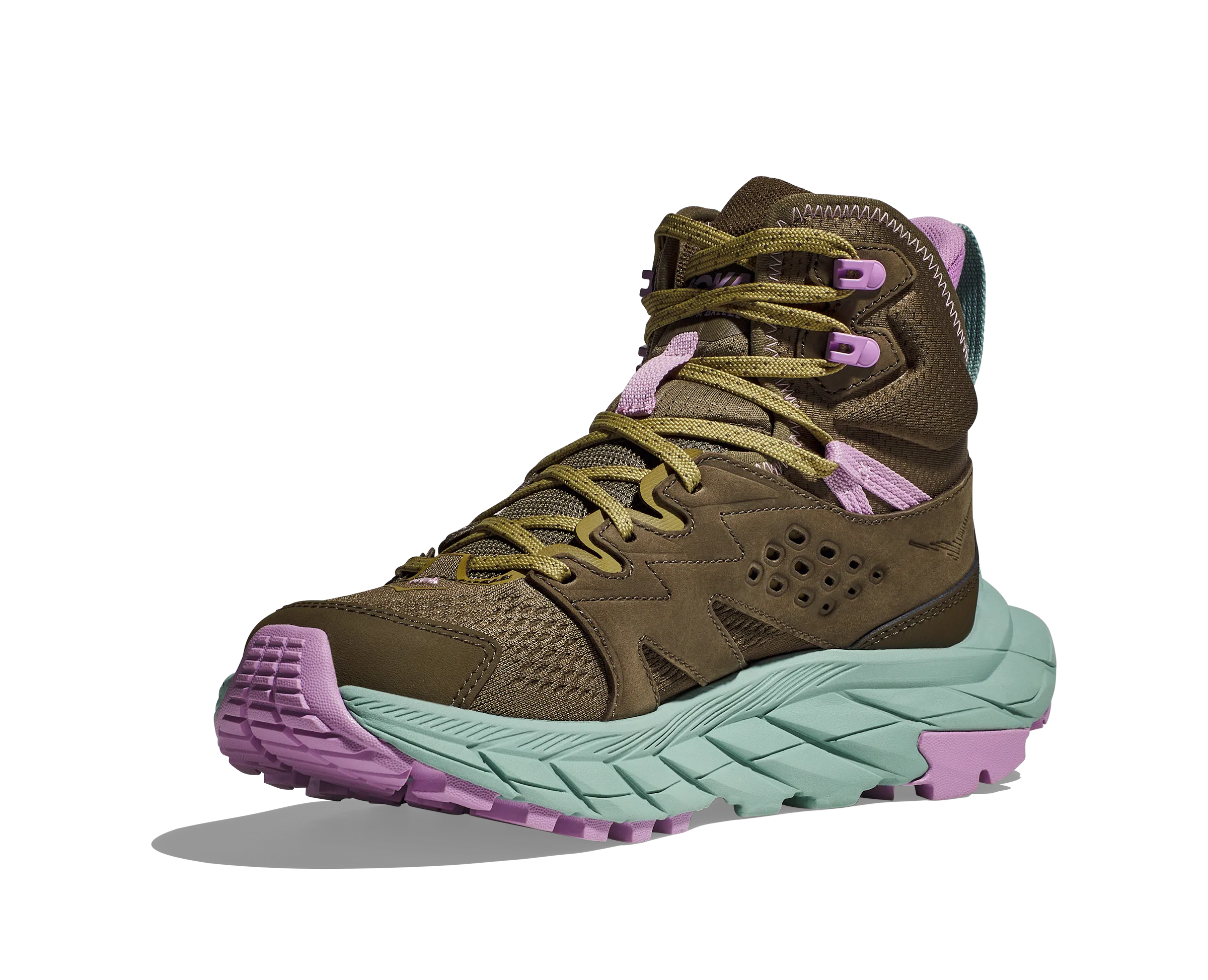 Women's Hoka Anacapa Breeze Mid Color: Dark Olive / Agave