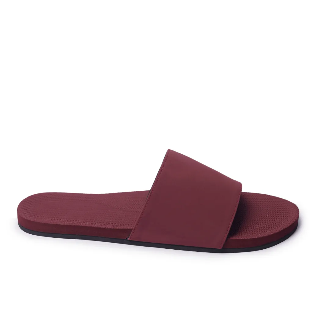 Women's Slide - Burgundy