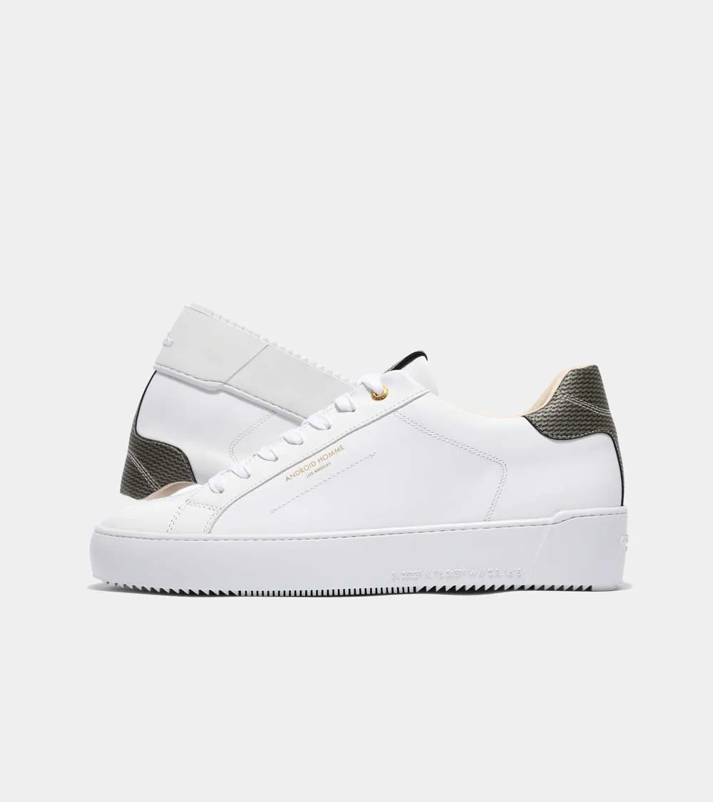 Zuma | White Leather Gold Carbon Fibre AHP211-38